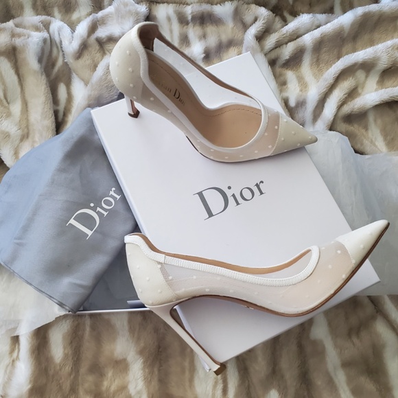 Christian Dior Mesh Plumetis Heel - Picture 4 of 5